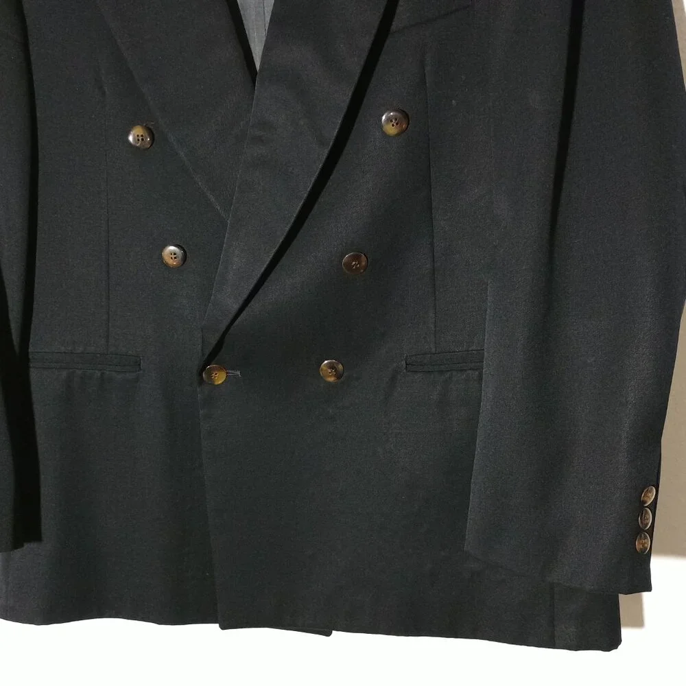 NWOT Zeidler Couture Men 42R Blazer 100% Wool 3-Pocket Made USA Navy Sport Coat
